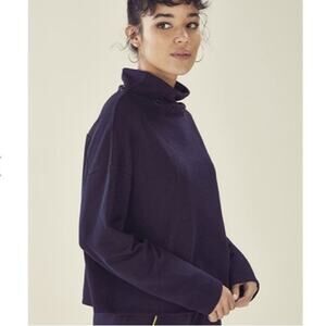 Fabletics Demi Lovato Midnight Blue Mock Neck Pullover Sweatshirt -‎ Size XXL